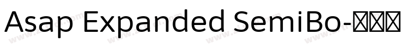 Asap Expanded SemiBo字体转换